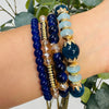 Navy Beaded Bracelet Stack