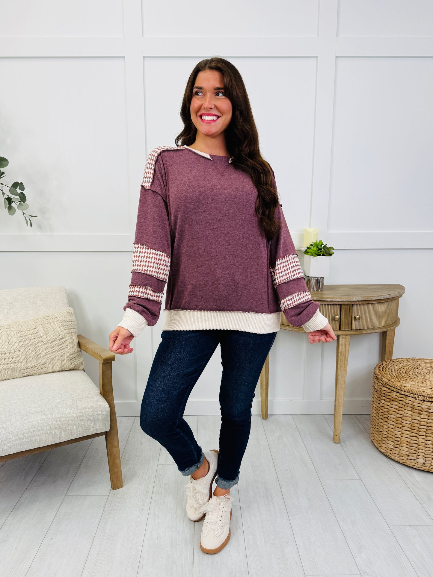 Just That Top In Burgundy