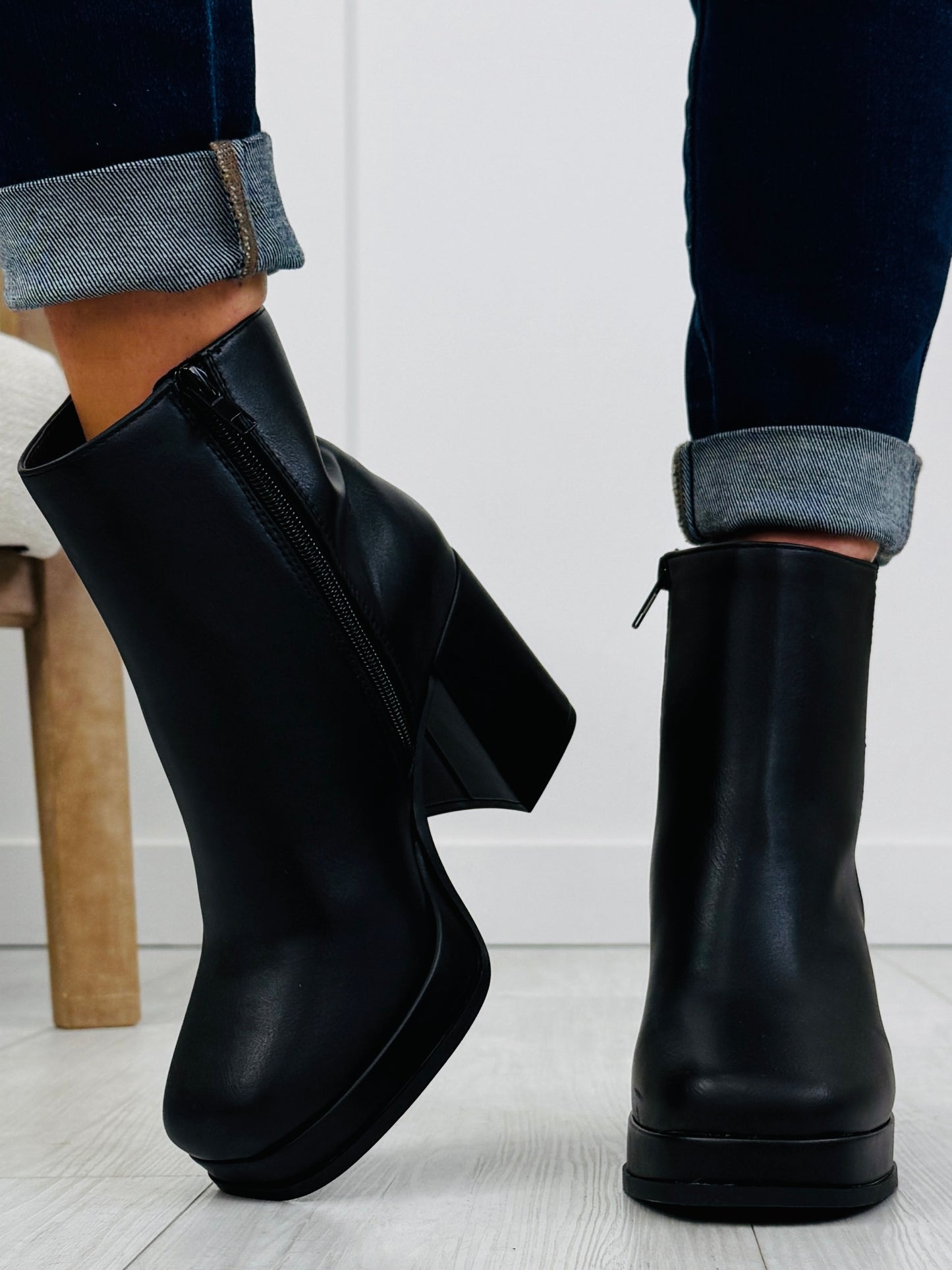 Stepping Out Bootie In Black