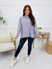 Good Days Top In Dusty Blue/Dusty Blush