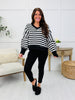 Stripe Right Top In Black White