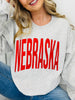 Nebraska Reversible NE Graphic Crewneck Sweatshirt