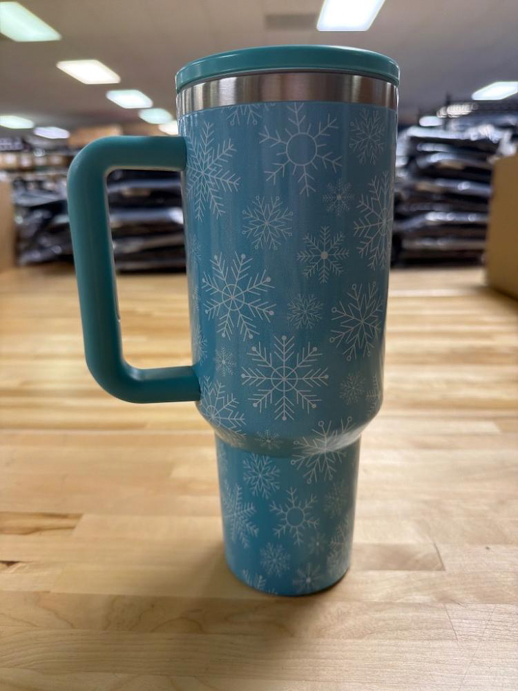 Endless Snowfall Tumbler With Flip Straw
