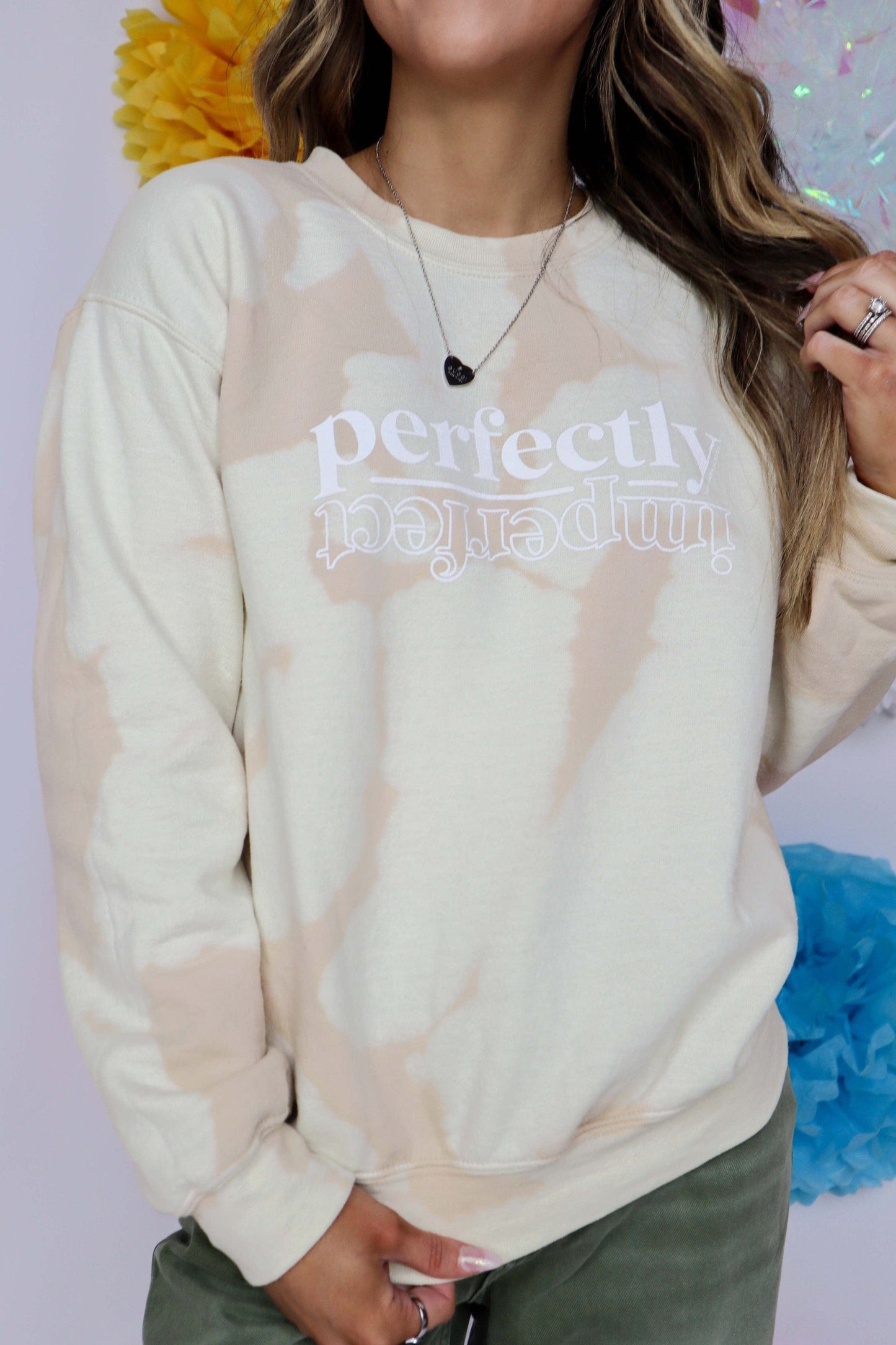 REG/CURVY Perfectly Imperfect Bomba Graphic Sweatshirt