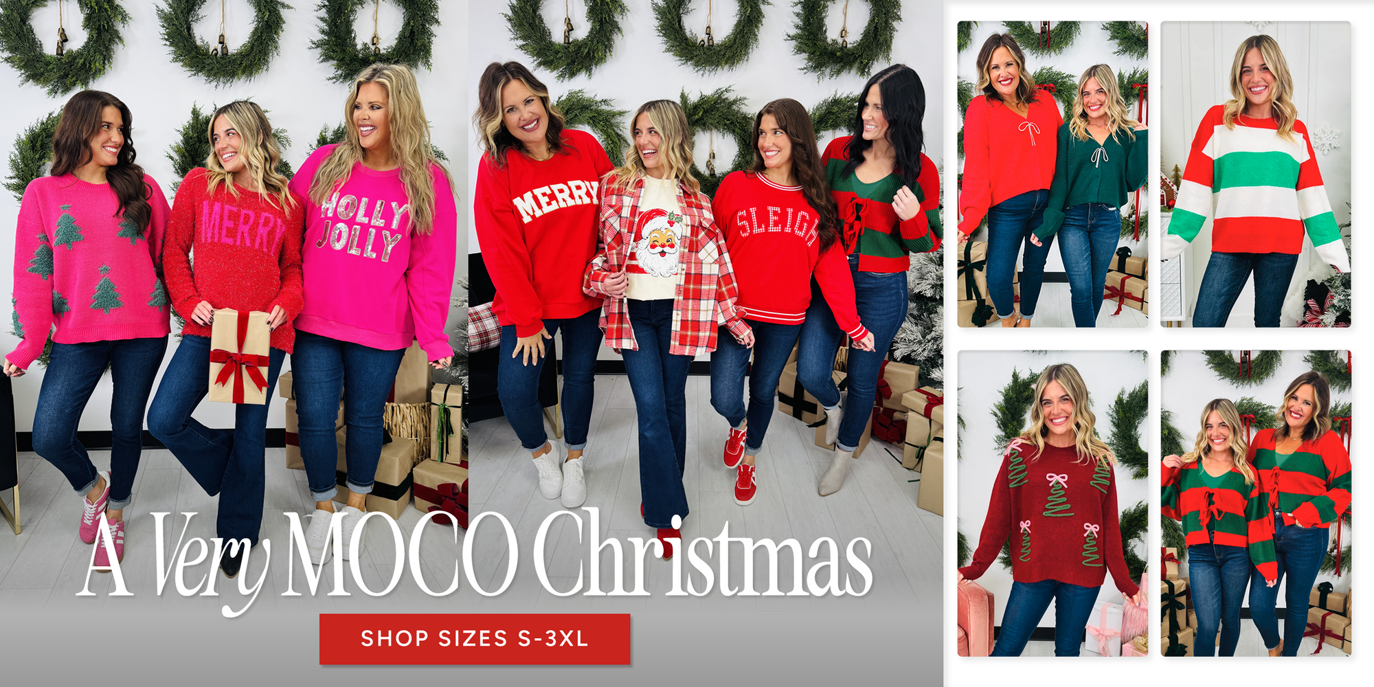 Get merry and bright with Christmas Crewnecks!