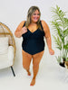 REG/CURVY The Brittany Tummy Control One Piece Swimsuit In Black