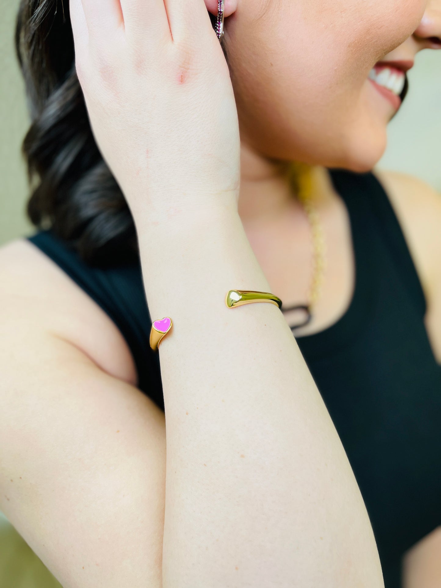 Custom MOCO The Willa Enamel Heart Cuff- Multiple Colors!