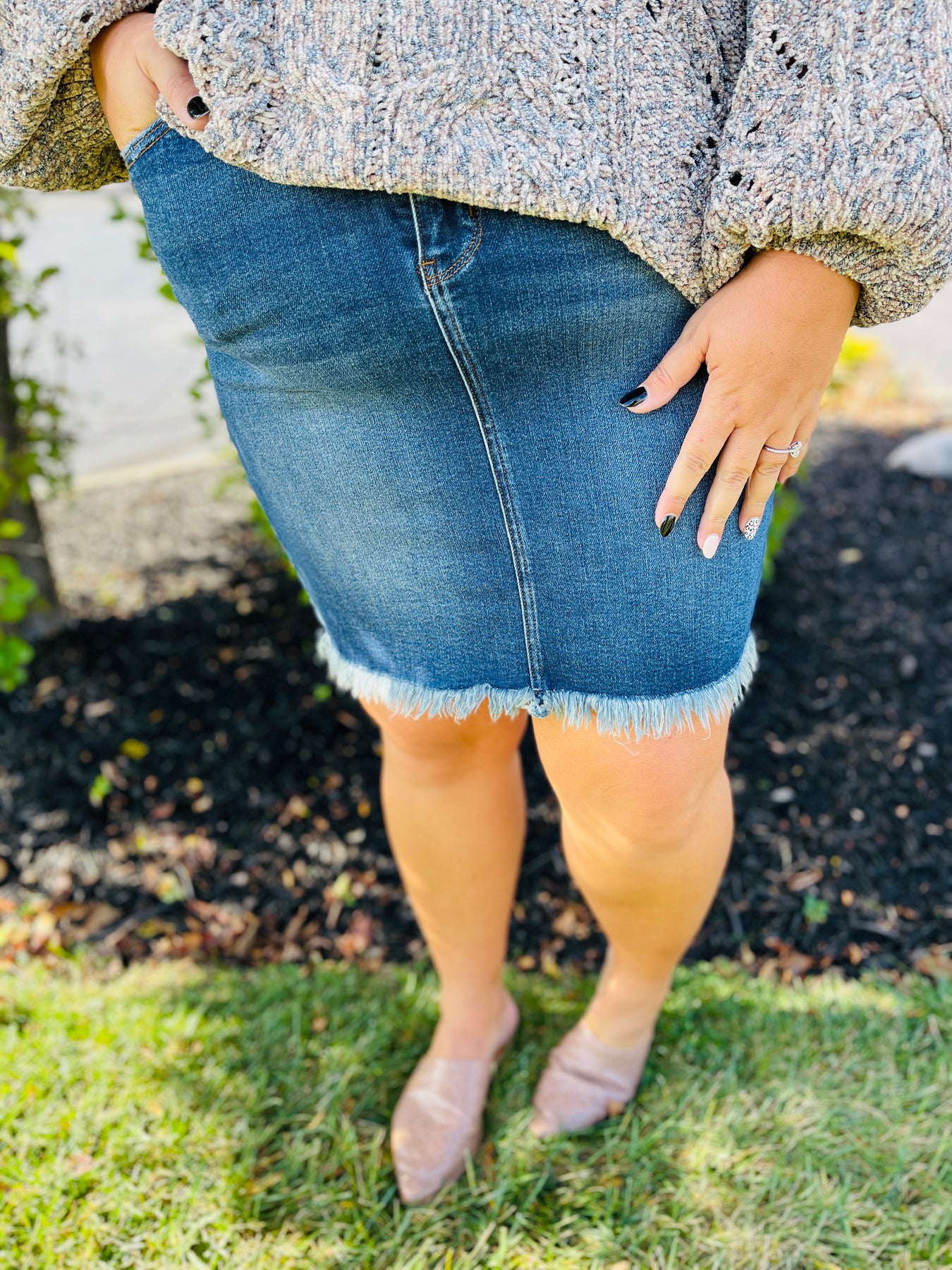 Daily Paper, Skirts, Daily Paper Blue Denim Rehowi Skirt