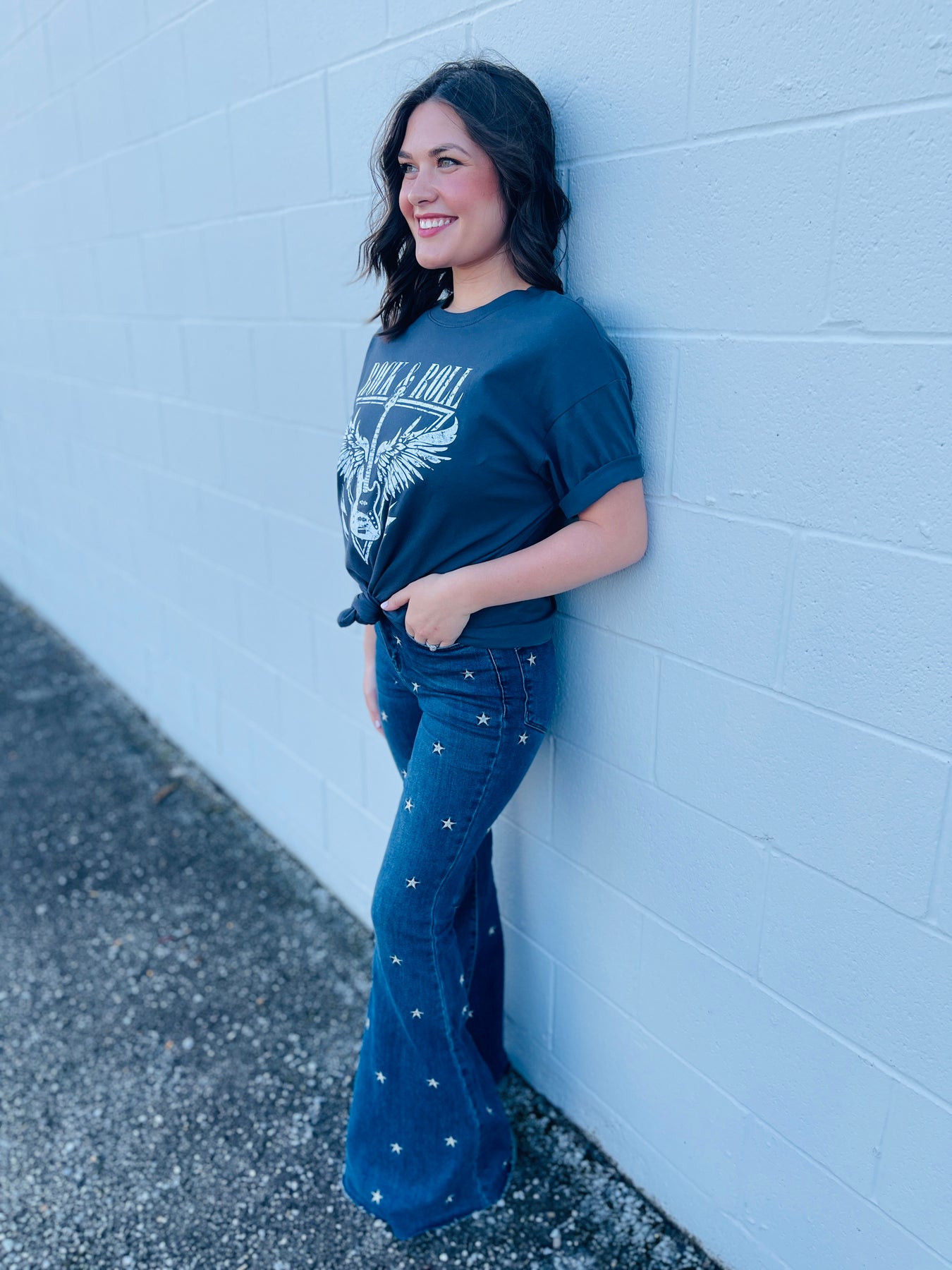 Judy Blue Star Embroidered Tummy Control Jeans · Filly Flair